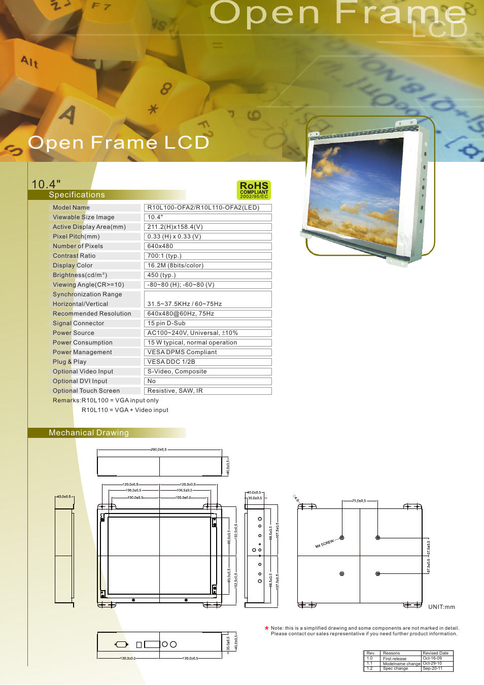 Impulse R10L100-OFA2 User Manual | 1 page