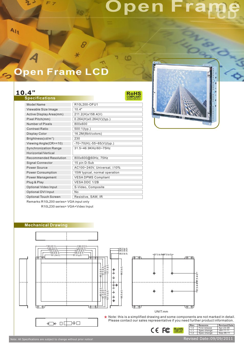 Impulse R10L200-OFU1 User Manual | 1 page