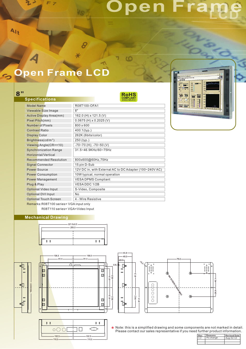 Impulse R08T100-OFA1 User Manual | 1 page