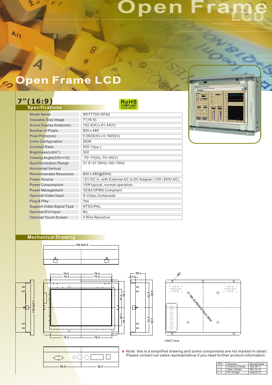 Impulse W07T700-OFA2 User Manual | 1 page