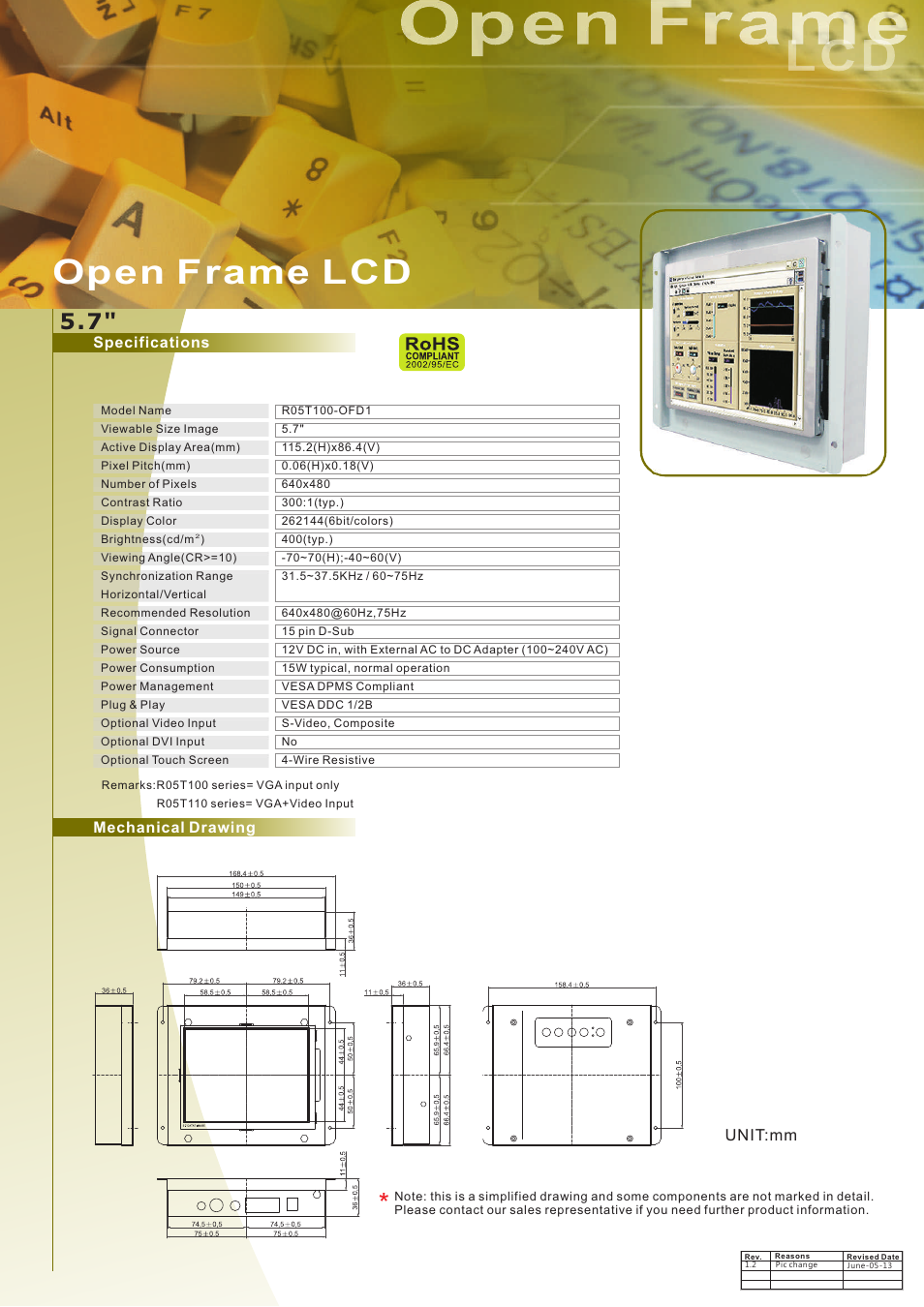 Impulse R05T100-OFD1 User Manual | 1 page