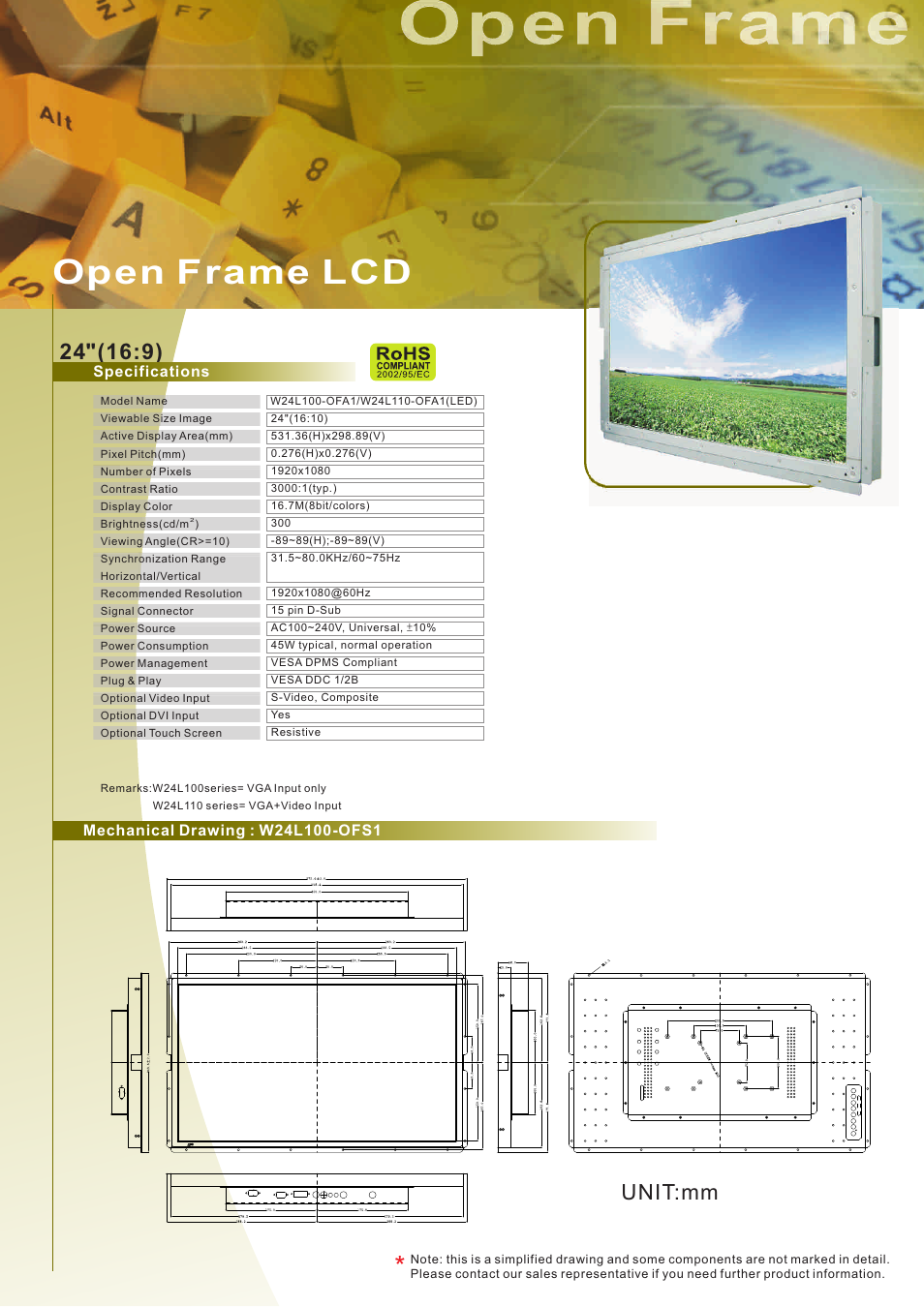 Impulse W24L100-OFA1 User Manual | 1 page