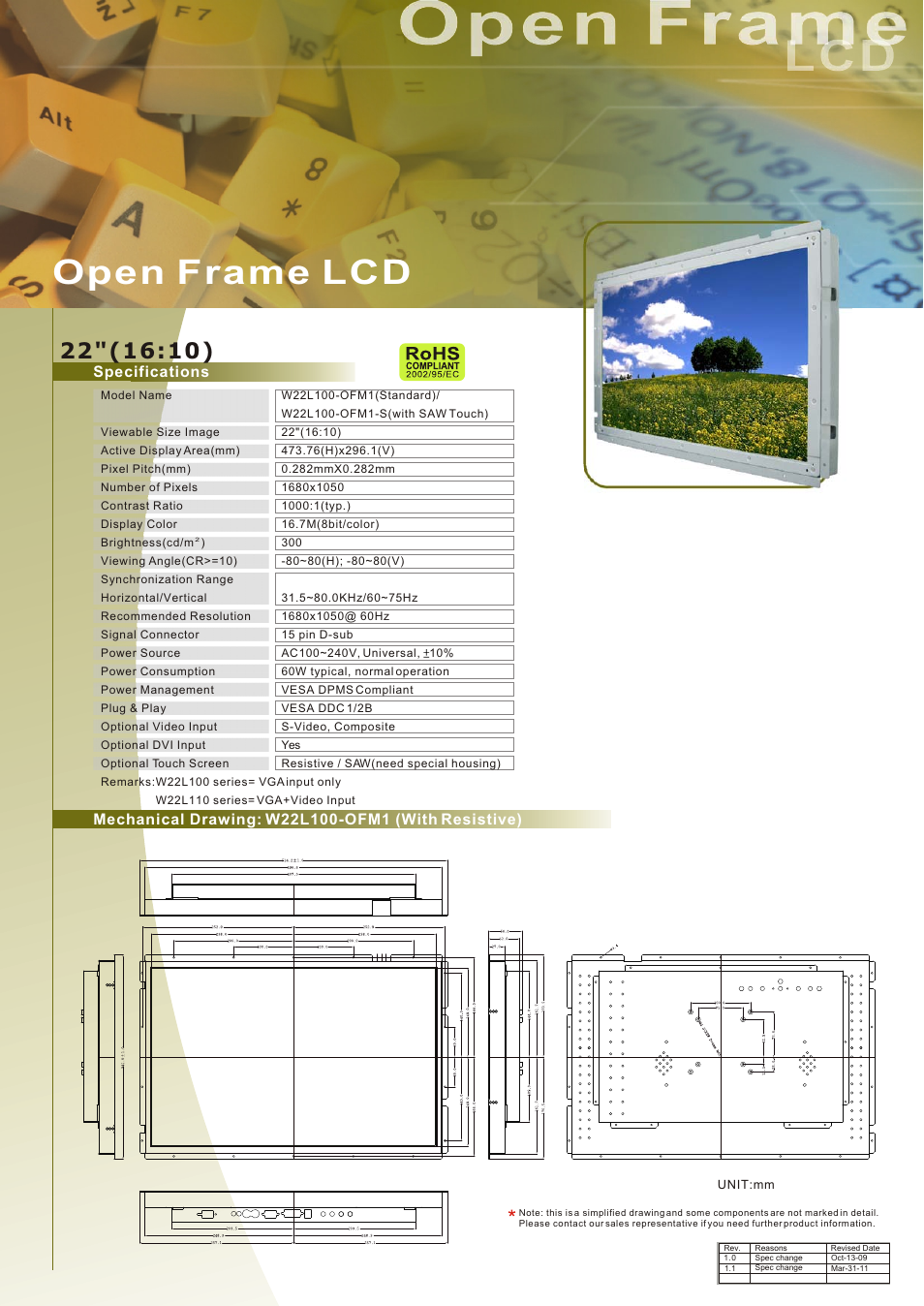 Impulse W22L100-OFM1 User Manual | 2 pages