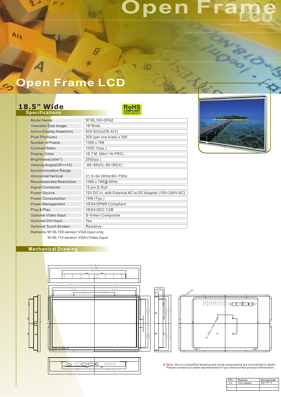 Impulse W18L100-OFA2 User Manual | 1 page