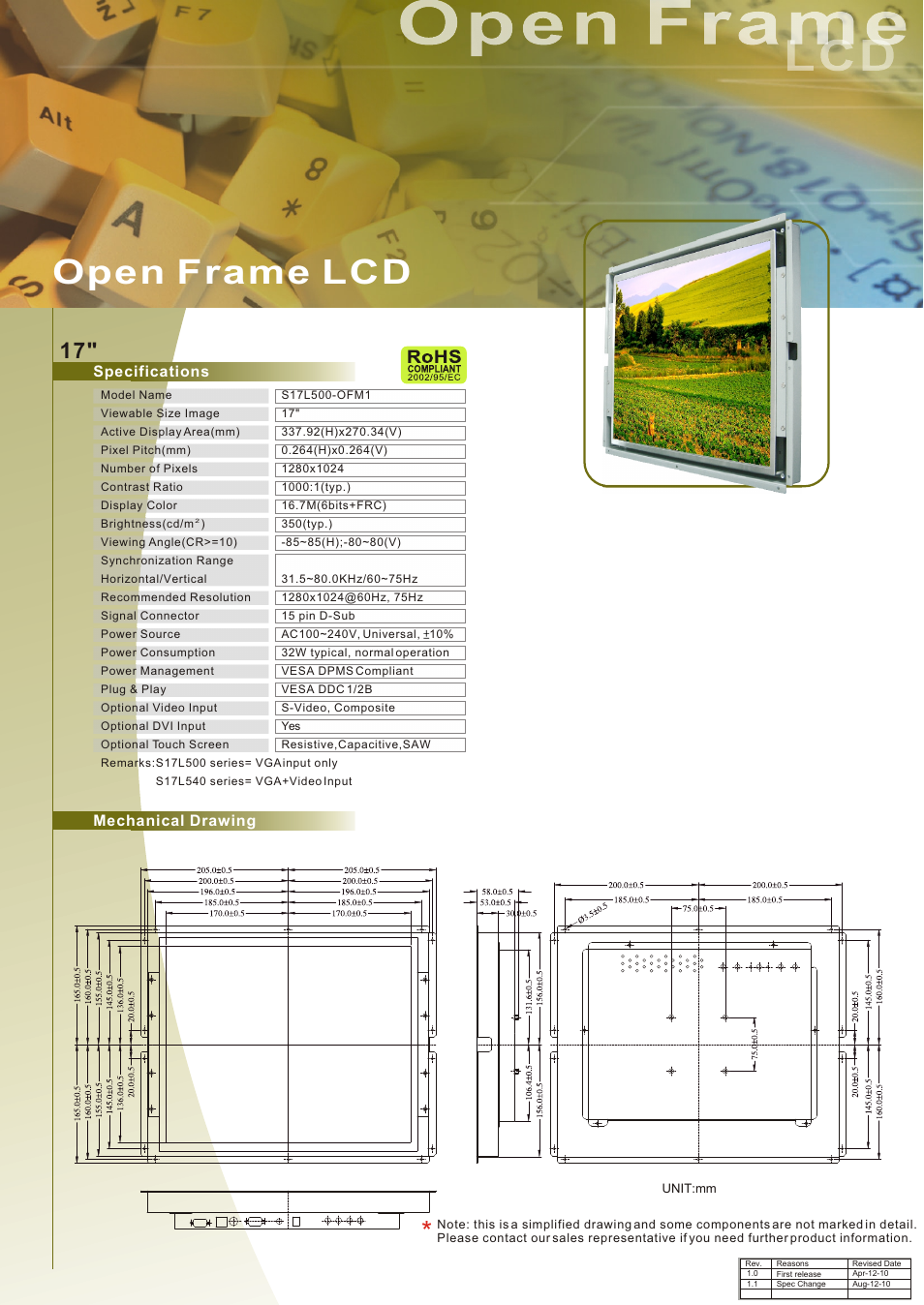 Impulse S17L500-OFM1 User Manual | 1 page