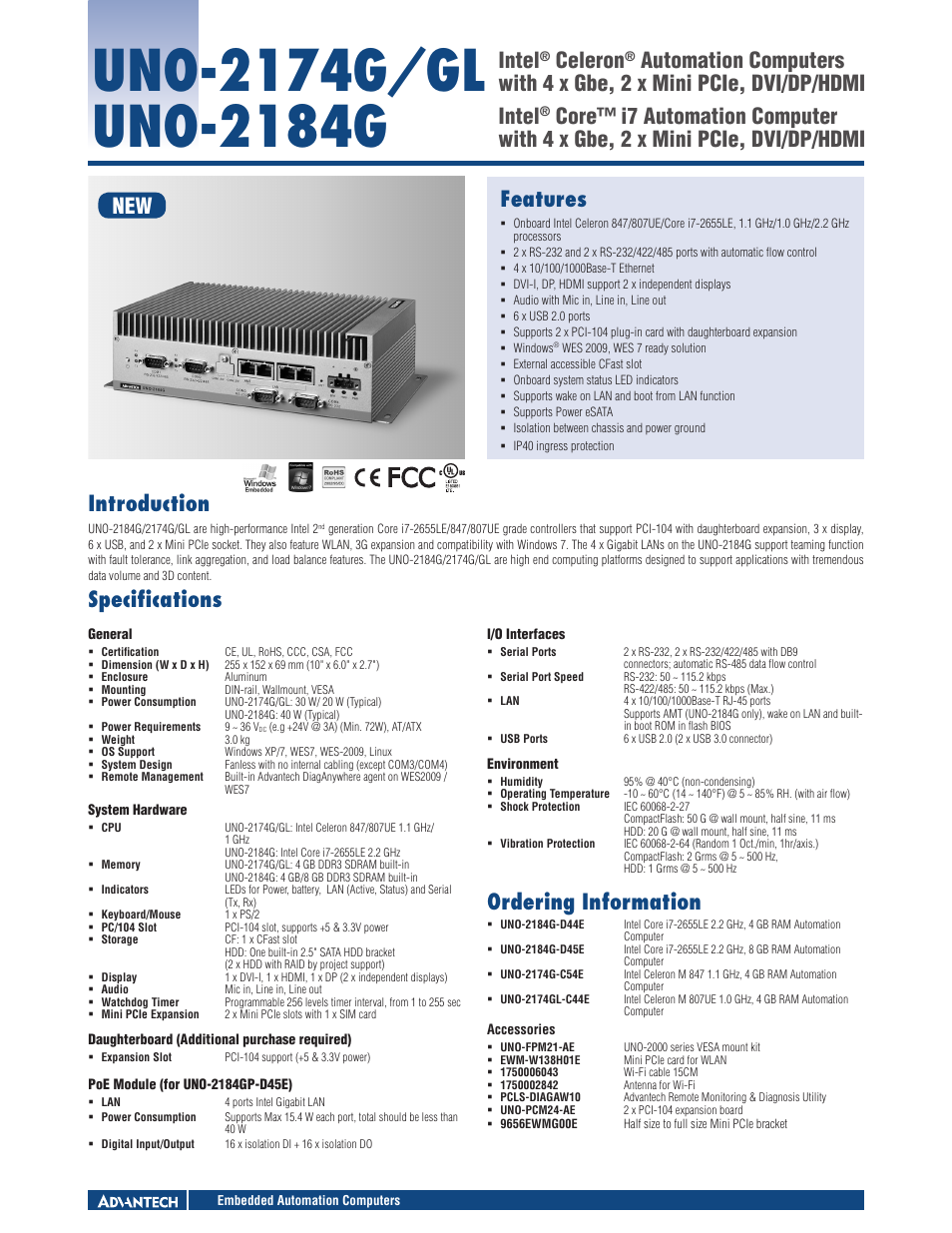 Impulse UNO-2184G User Manual | 1 page