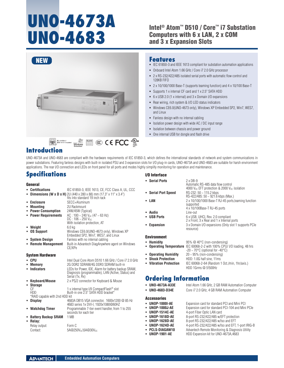 Impulse UNO-4673A User Manual | 2 pages