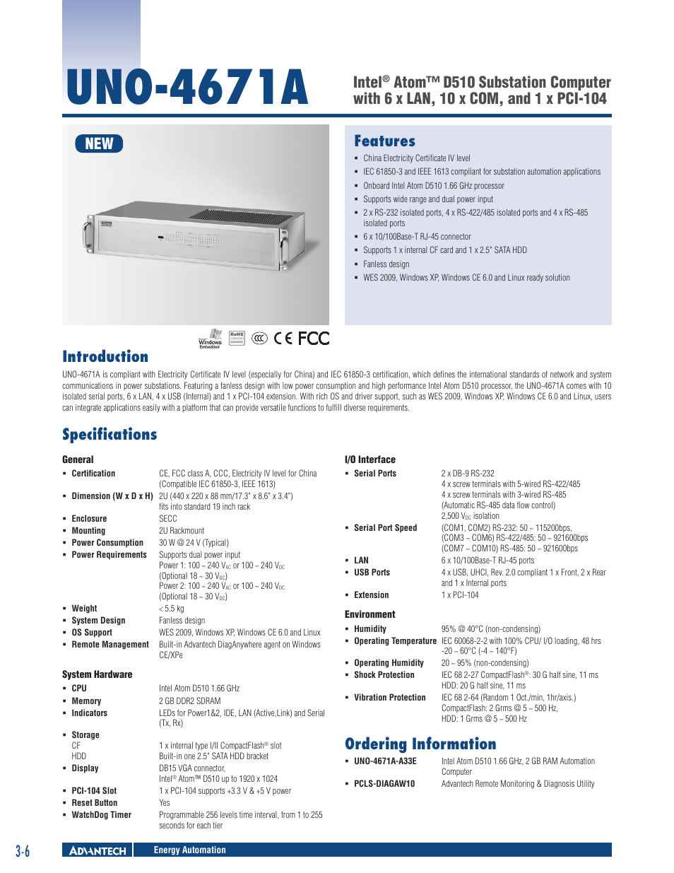 Impulse UNO-4671A User Manual | 1 page