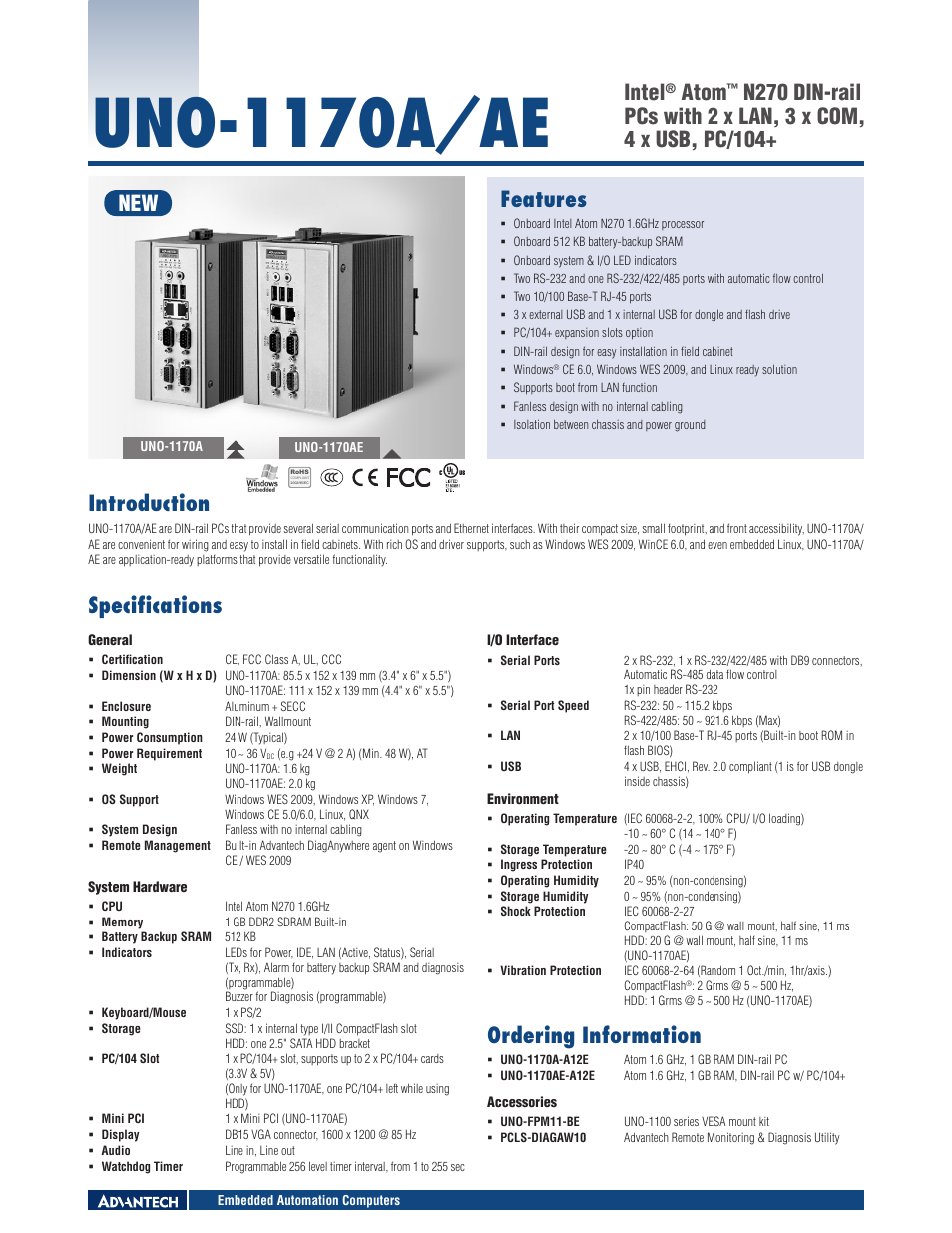 Impulse UNO-1170А_AE User Manual | 1 page
