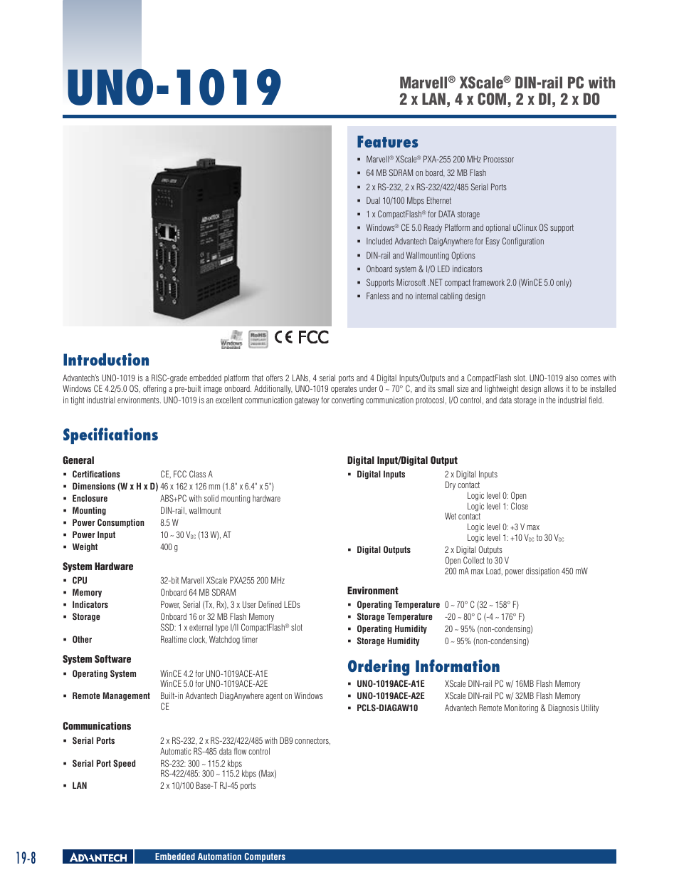 Impulse UNO-1019 User Manual | 1 page