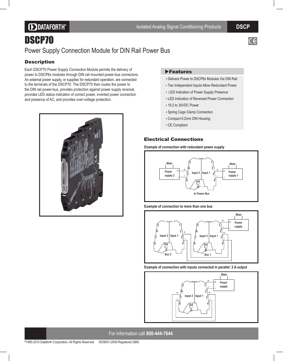 Impulse DSCP70 User Manual | 2 pages