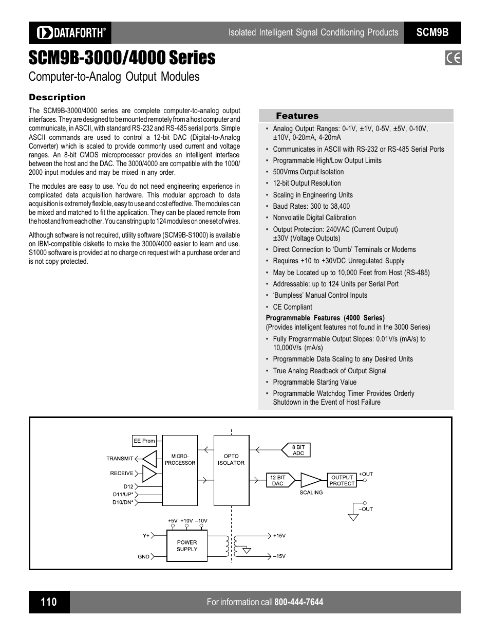 Impulse SCM9B-3000_4000 Series User Manual | 2 pages