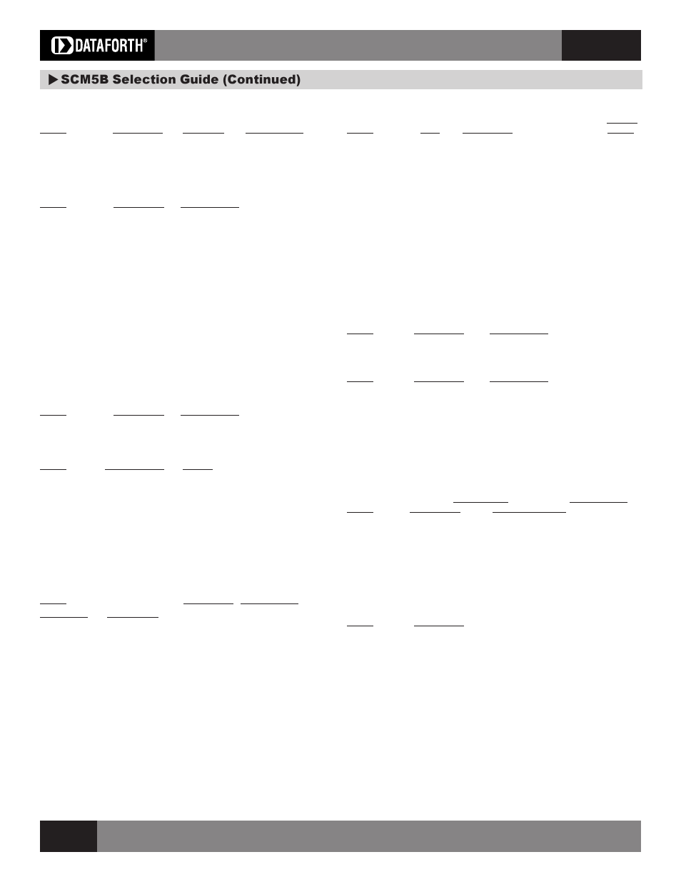 Scm5b, Isolated analog signal conditioning products, Scm5b selection guide (continued) | Impulse SCM5B solated SCM5B Analog Signal User Manual | Page 3 / 4