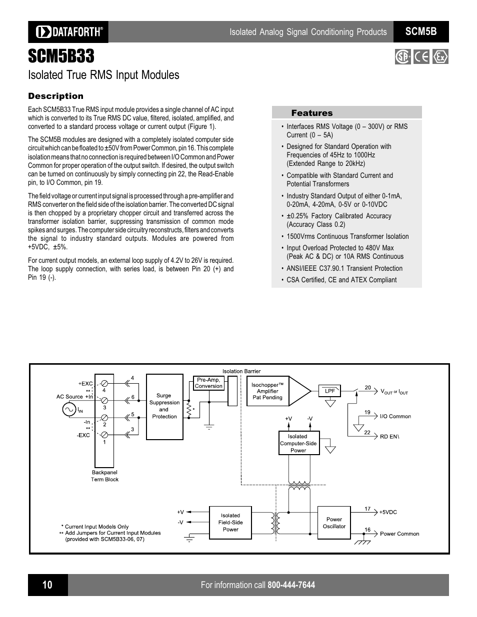 Impulse SCM5B33 User Manual | 2 pages