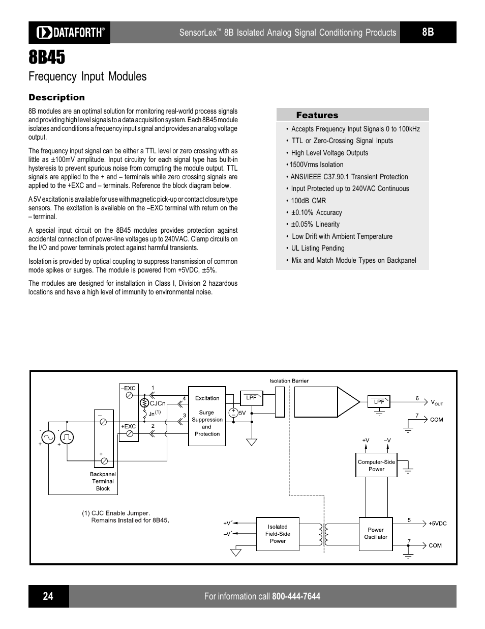 Impulse 8B45 User Manual | 2 pages