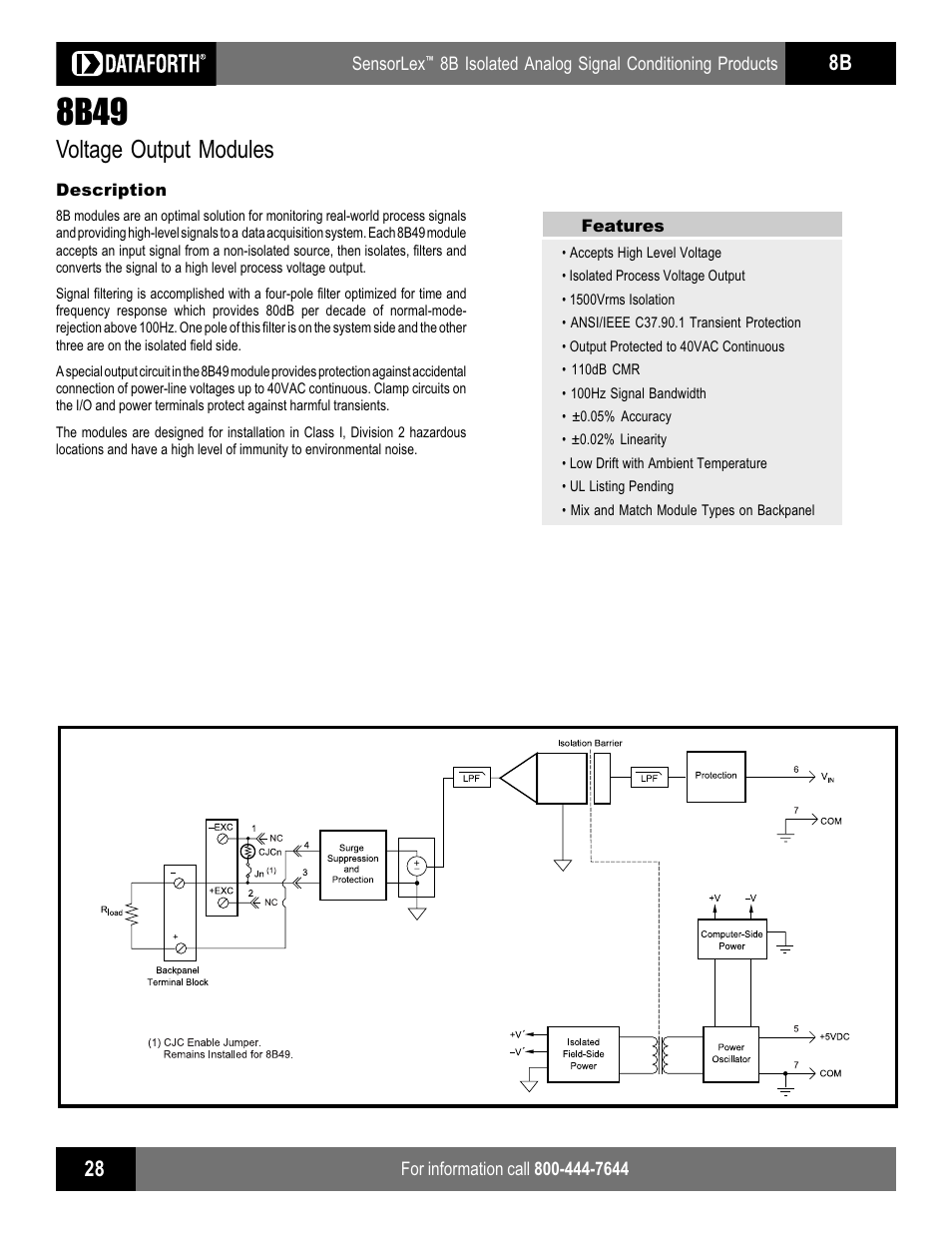 Impulse 8B49 User Manual | 2 pages