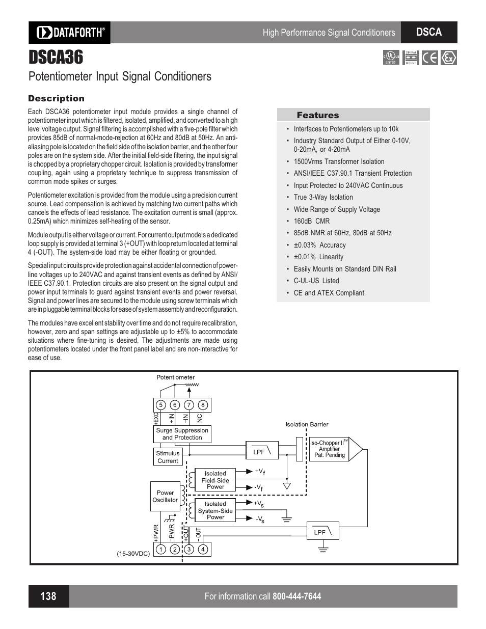 Impulse DSCA36 User Manual | 2 pages