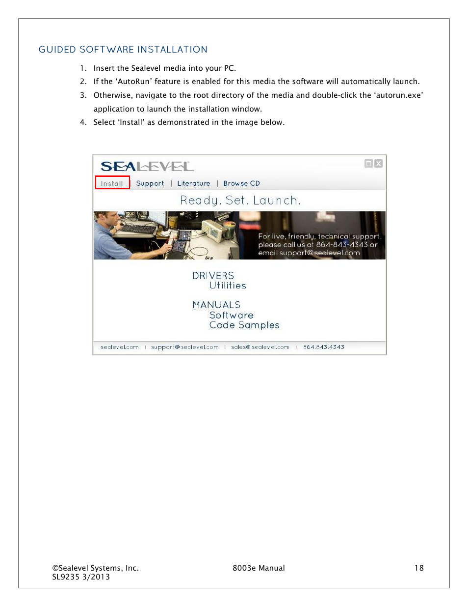 Guided software installation | Impulse 8003e User Manual | Page 18 / 30
