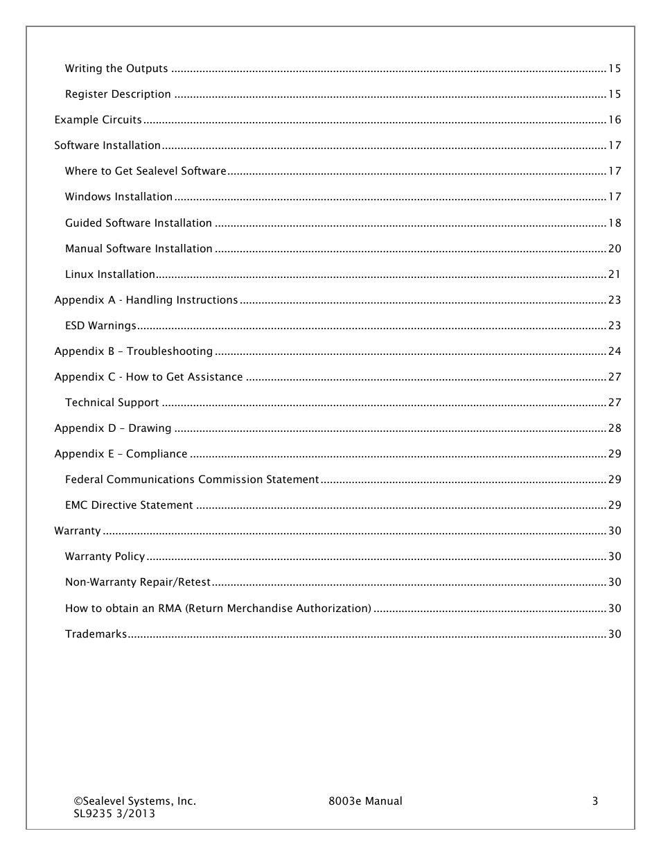 Impulse 8003e User Manual | Page 3 / 30