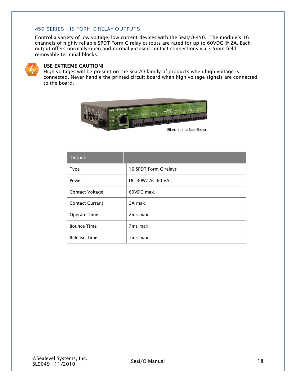 450 series | Impulse 463N User Manual | Page 18 / 109