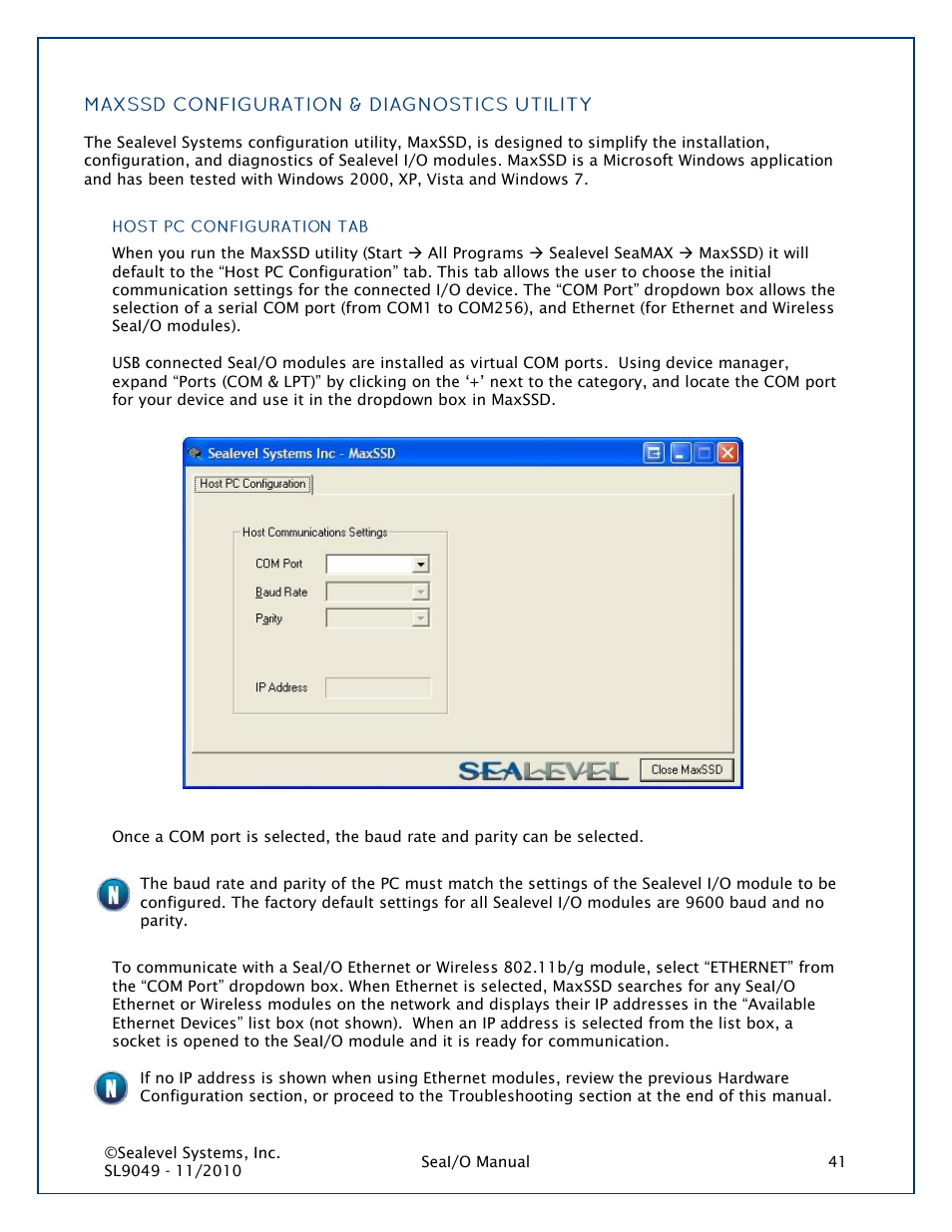 Maxssd configuration & diagnostic utility | Impulse 463N User Manual | Page 41 / 109