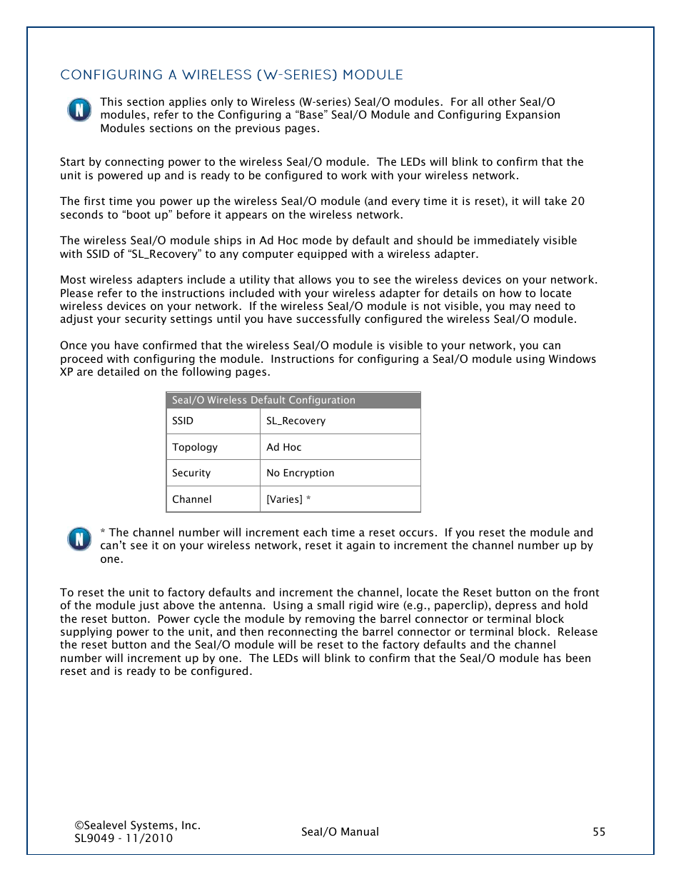 Configuring a wireless module | Impulse 463N User Manual | Page 55 / 109