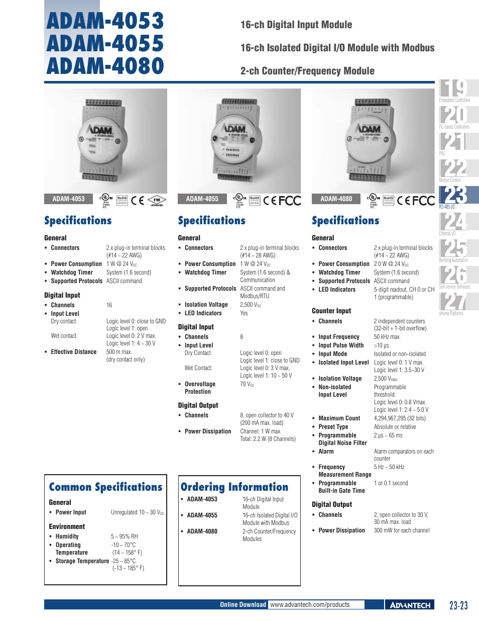 Impulse ADAM-4053 User Manual | 1 page