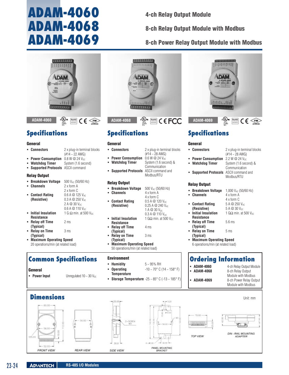 Impulse ADAM-4068 User Manual | 1 page