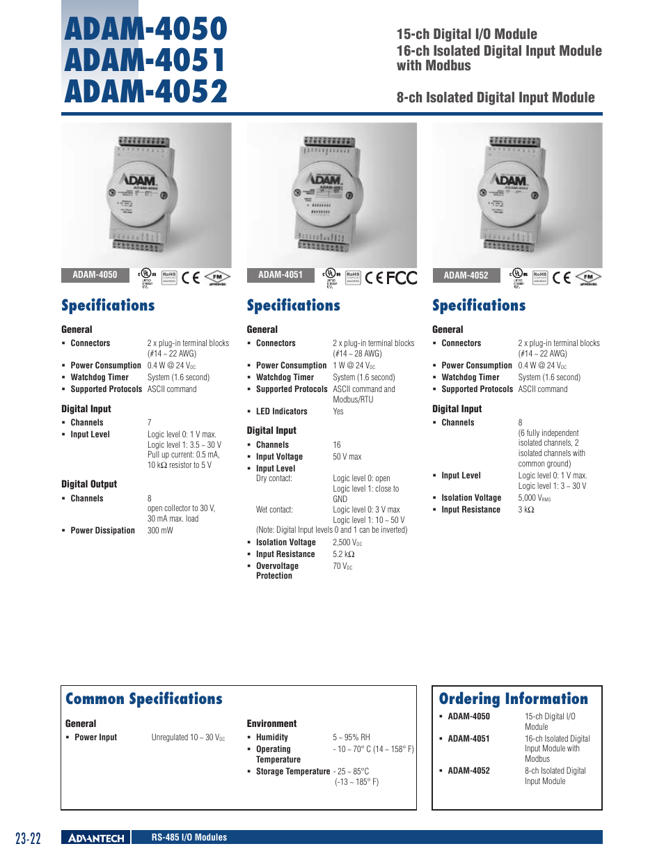 Impulse ADAM-4052 User Manual | 1 page