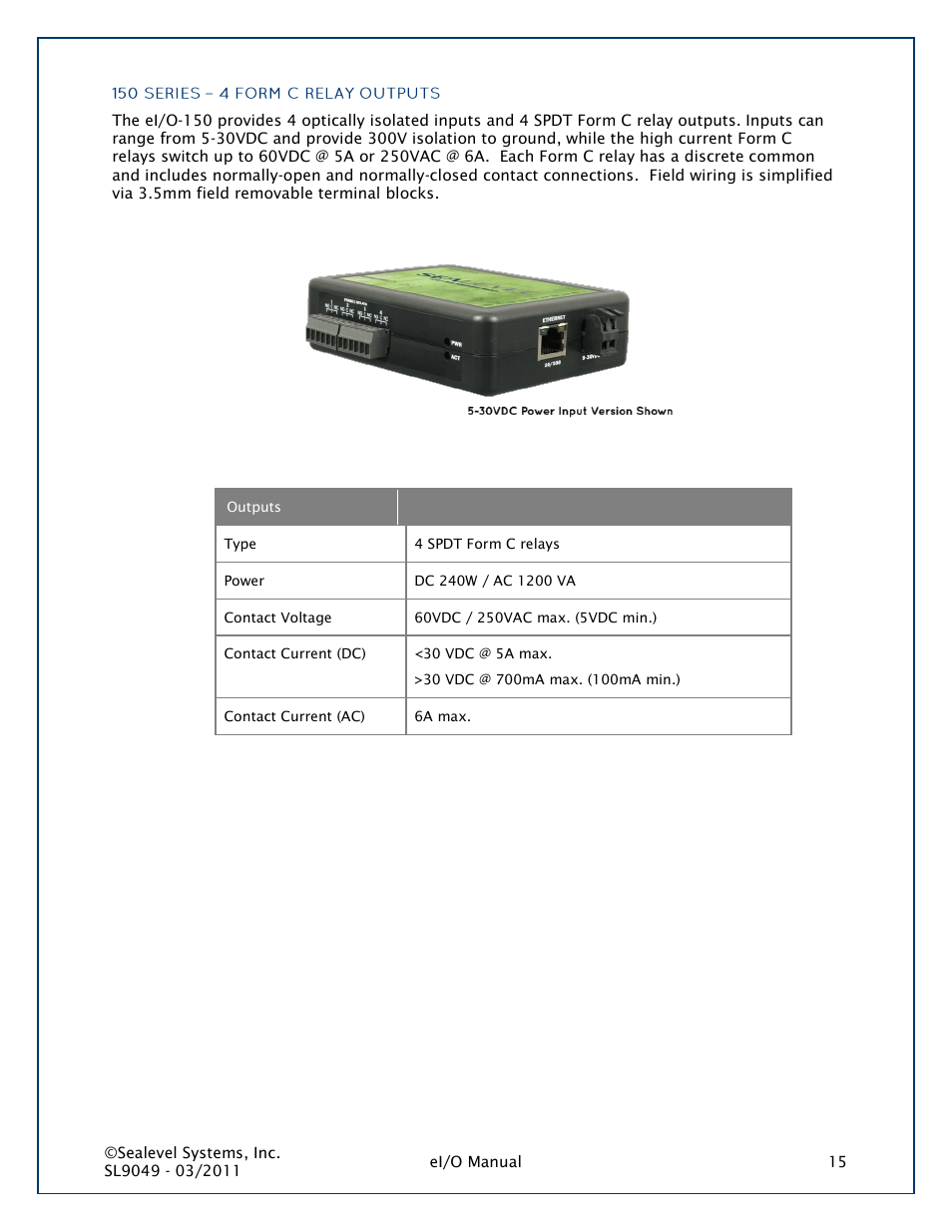 Impulse 150PoE User Manual | Page 15 / 37