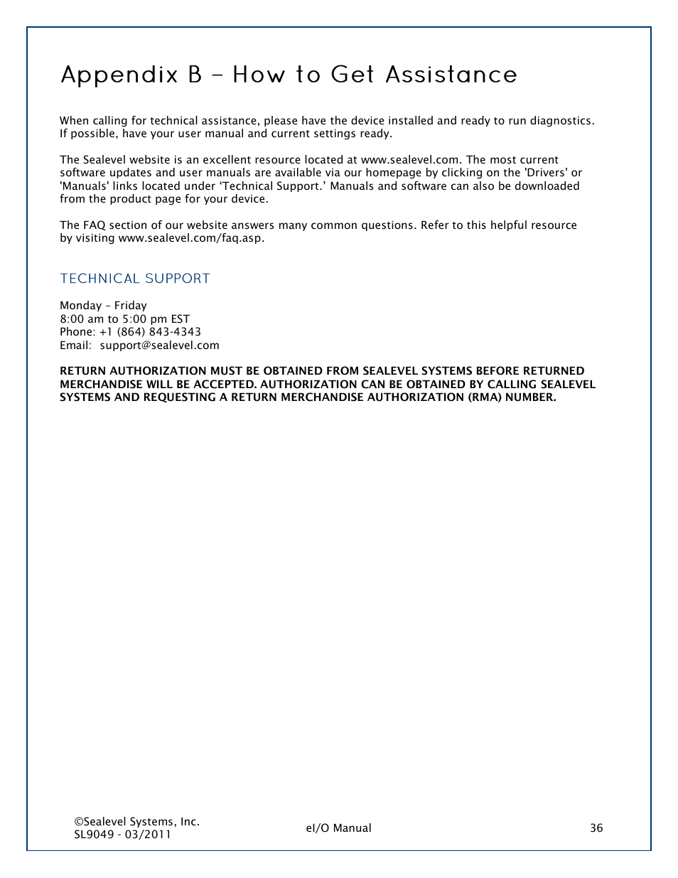 Impulse 150PoE User Manual | Page 36 / 37