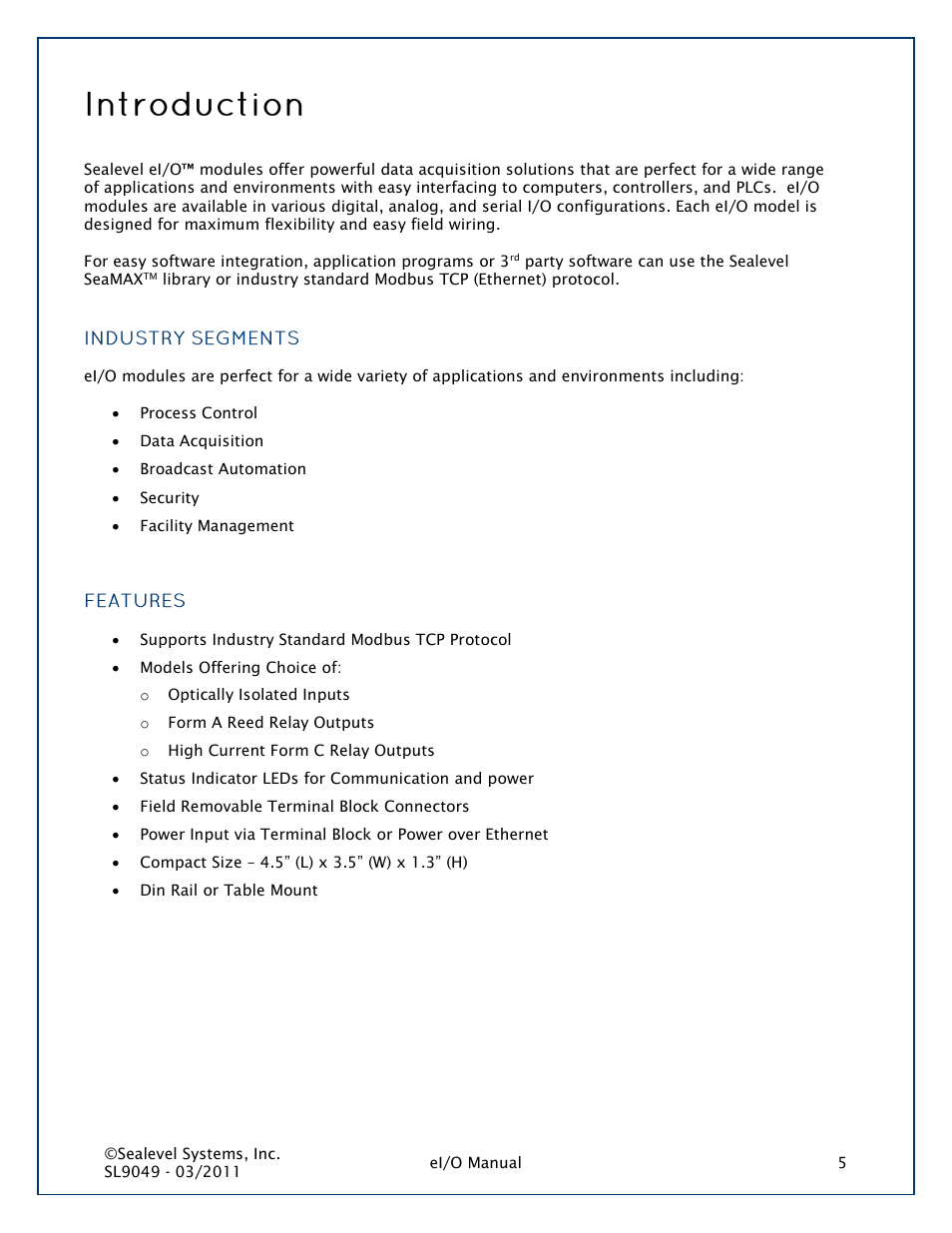 Impulse 150PoE User Manual | Page 5 / 37