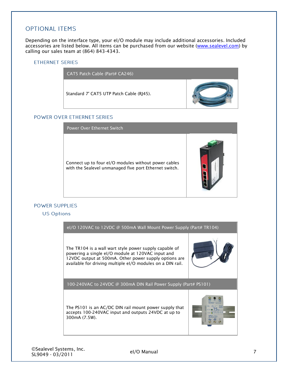 Impulse 150PoE User Manual | Page 7 / 37