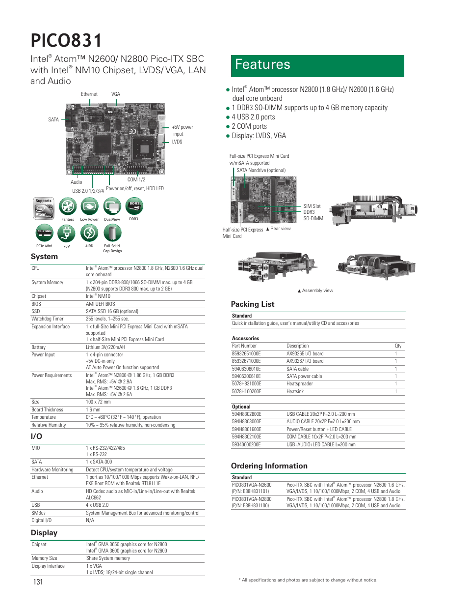 Impulse PICO831 User Manual | 1 page