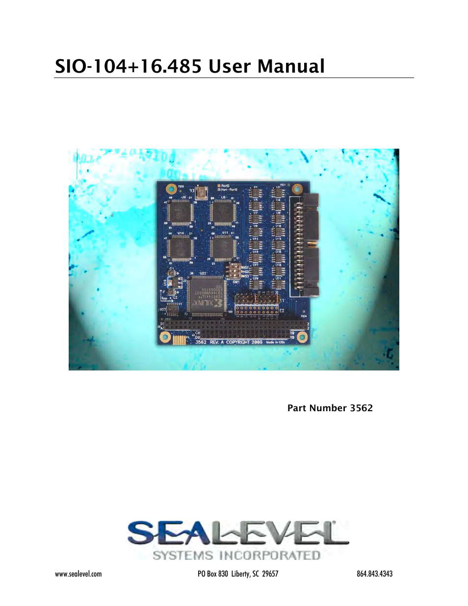 Impulse SIO-104+16.485 (3562) User Manual | 20 pages