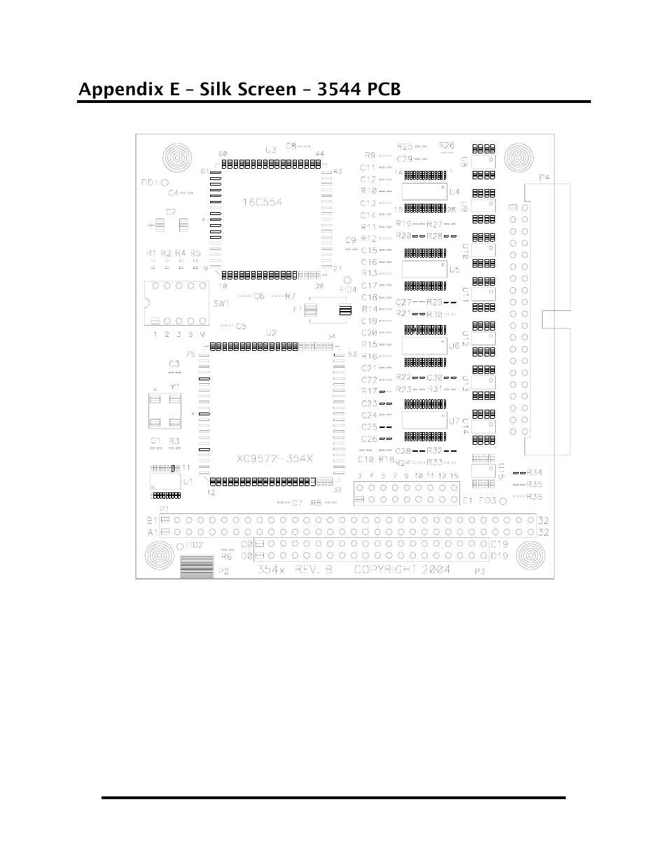 Appendix e – silk screen – 3544 pcb, Warranty | Impulse SIO4-104.2+2 (3544) User Manual | Page 19 / 20