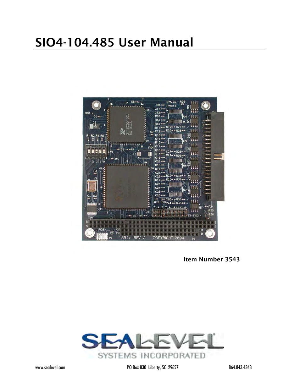 Impulse SIO4-104.485 (3543) User Manual | 19 pages