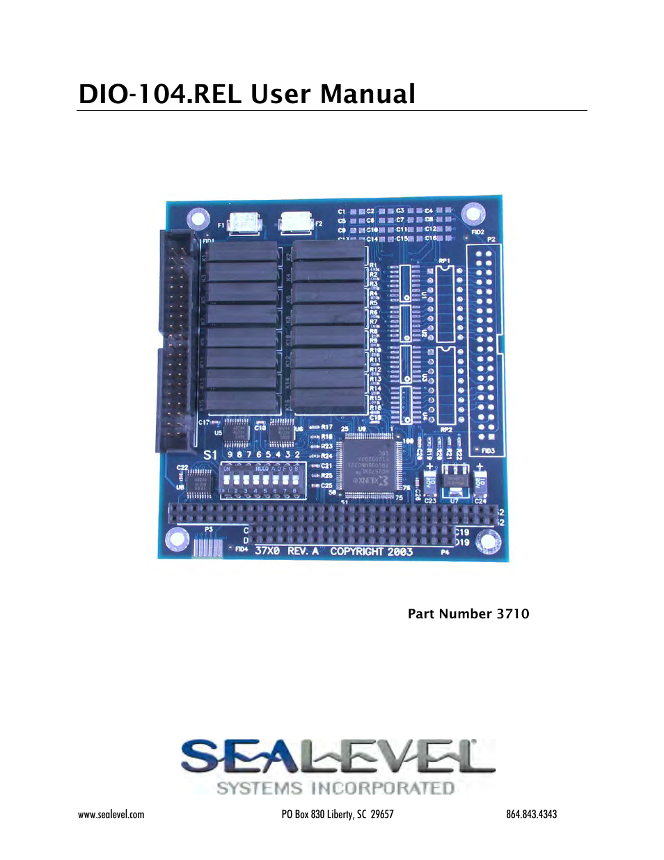 Impulse DIO-104.REL (3710) User Manual | 17 pages