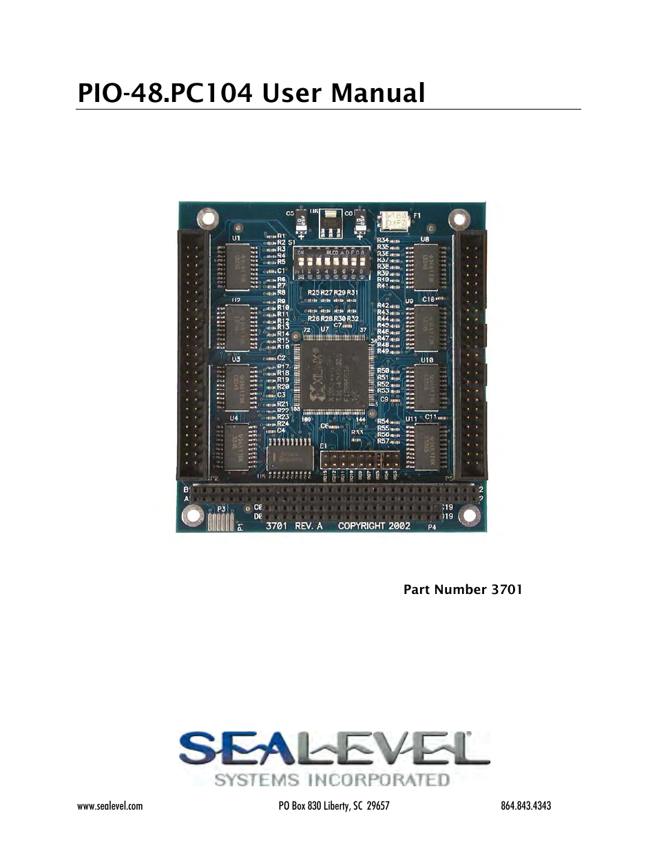 Impulse PIO-48.PC104 (3701) User Manual | 23 pages