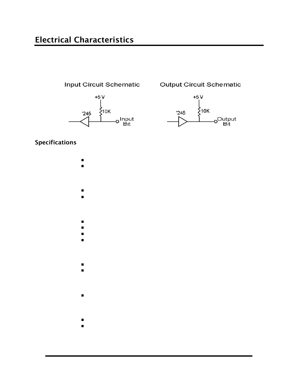 Electrical characteristics | Impulse PIO-48.PC104 (3701) User Manual | Page 17 / 23