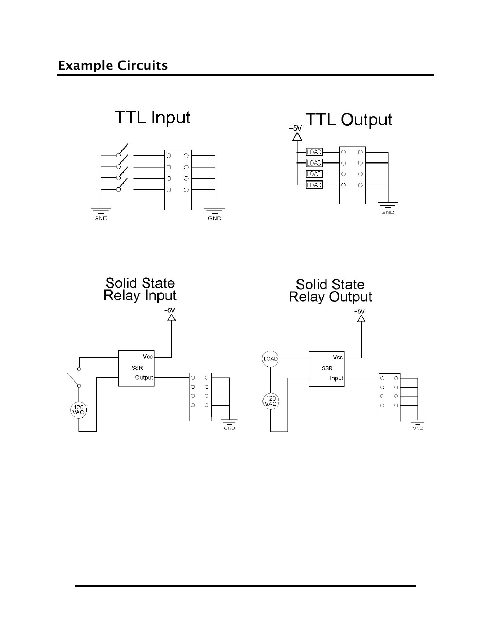 Example circuits | Impulse PIO-48.PC104 (3701) User Manual | Page 18 / 23