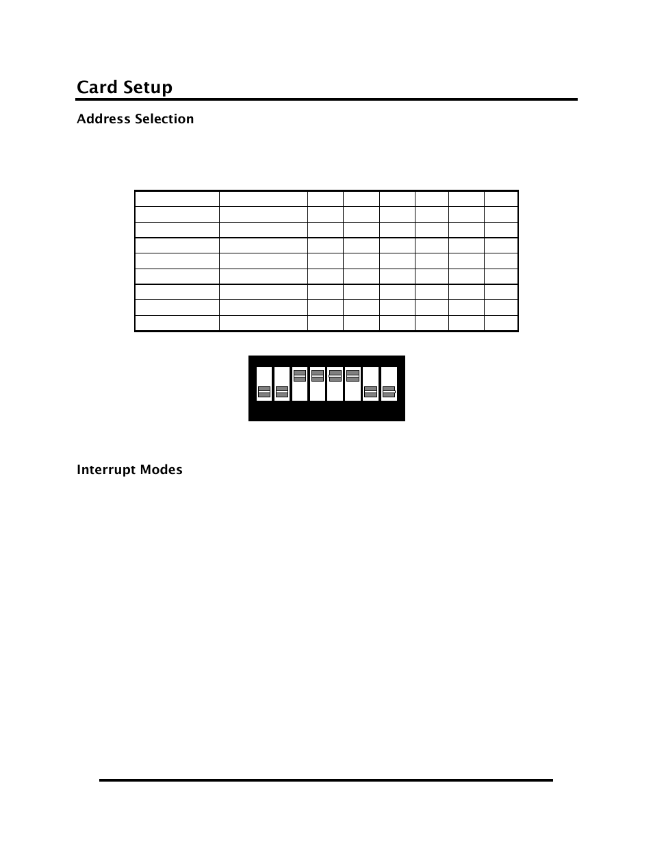 Card setup | Impulse PIO-48.PC104 (3701) User Manual | Page 6 / 23