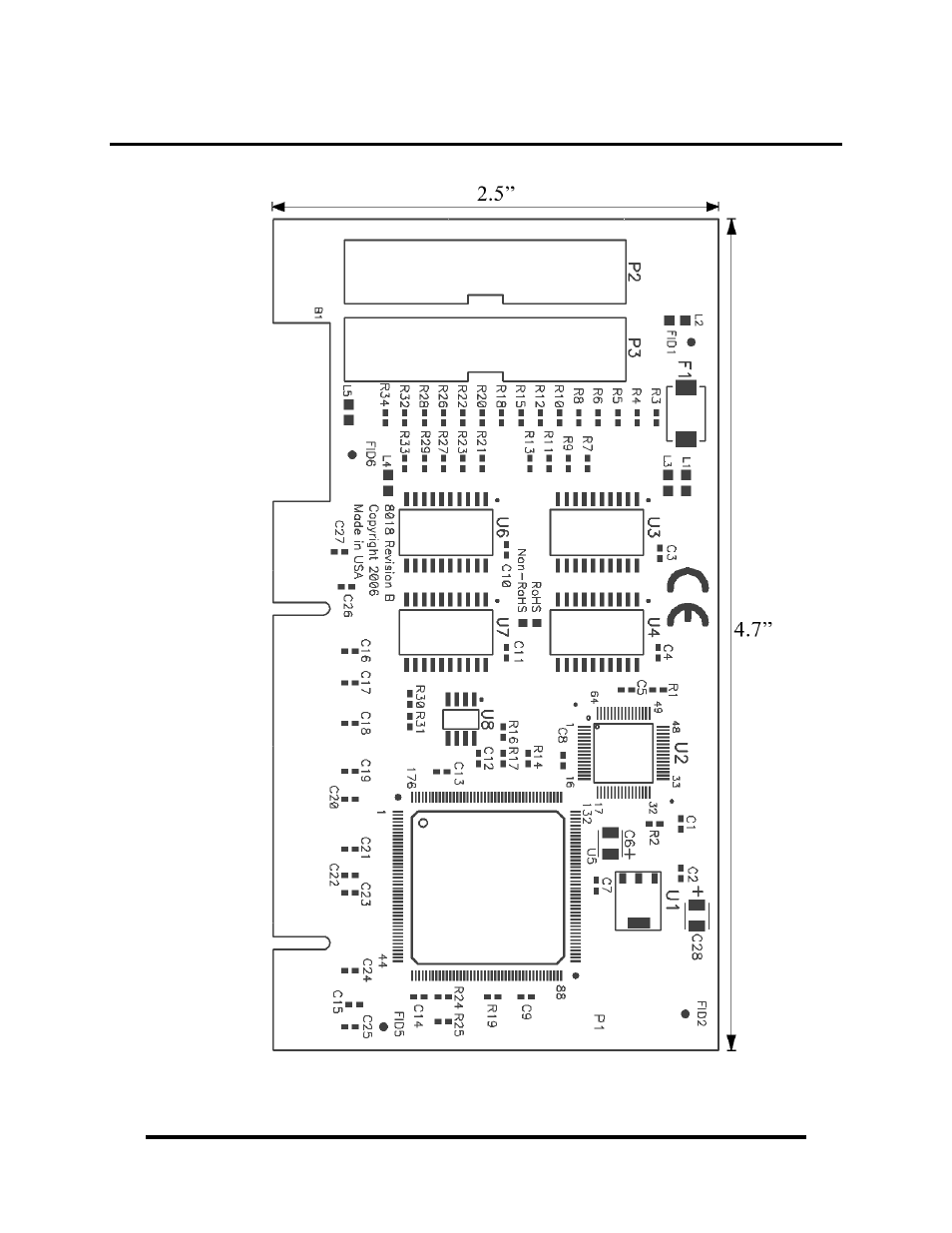 Appendix c – silk screen – 8018 pcb | Impulse 8018 User Manual | Page 18 / 20