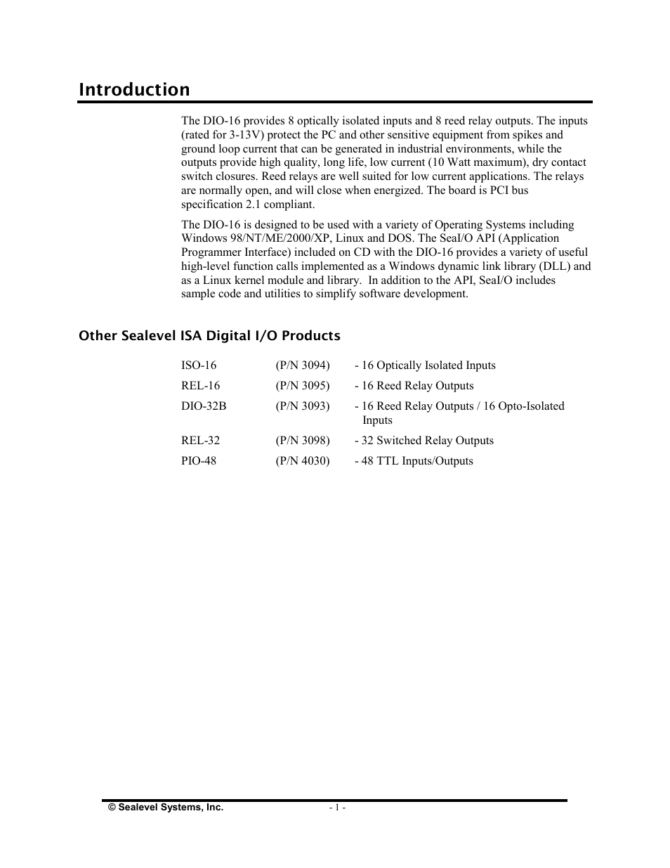 Introduction | Impulse 3096 User Manual | Page 3 / 21