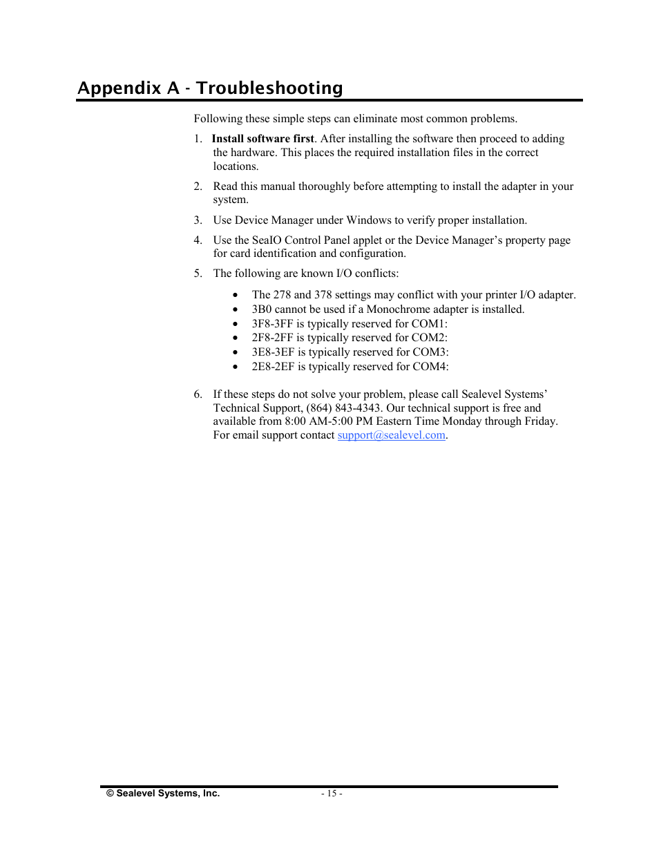Appendix a - troubleshooting | Impulse 3093 User Manual | Page 17 / 21