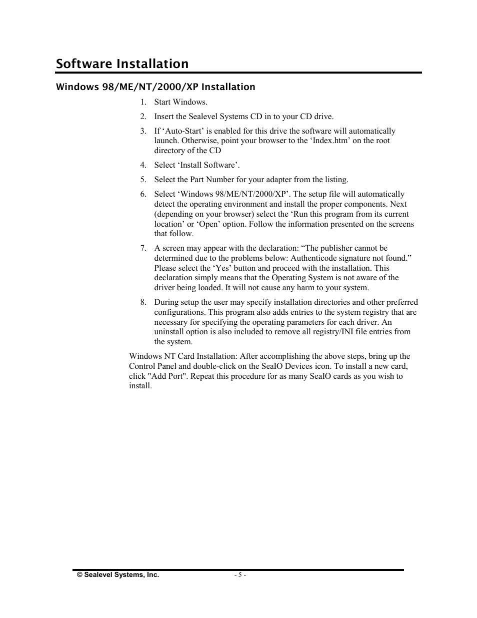 Software installation | Impulse 3093 User Manual | Page 7 / 21