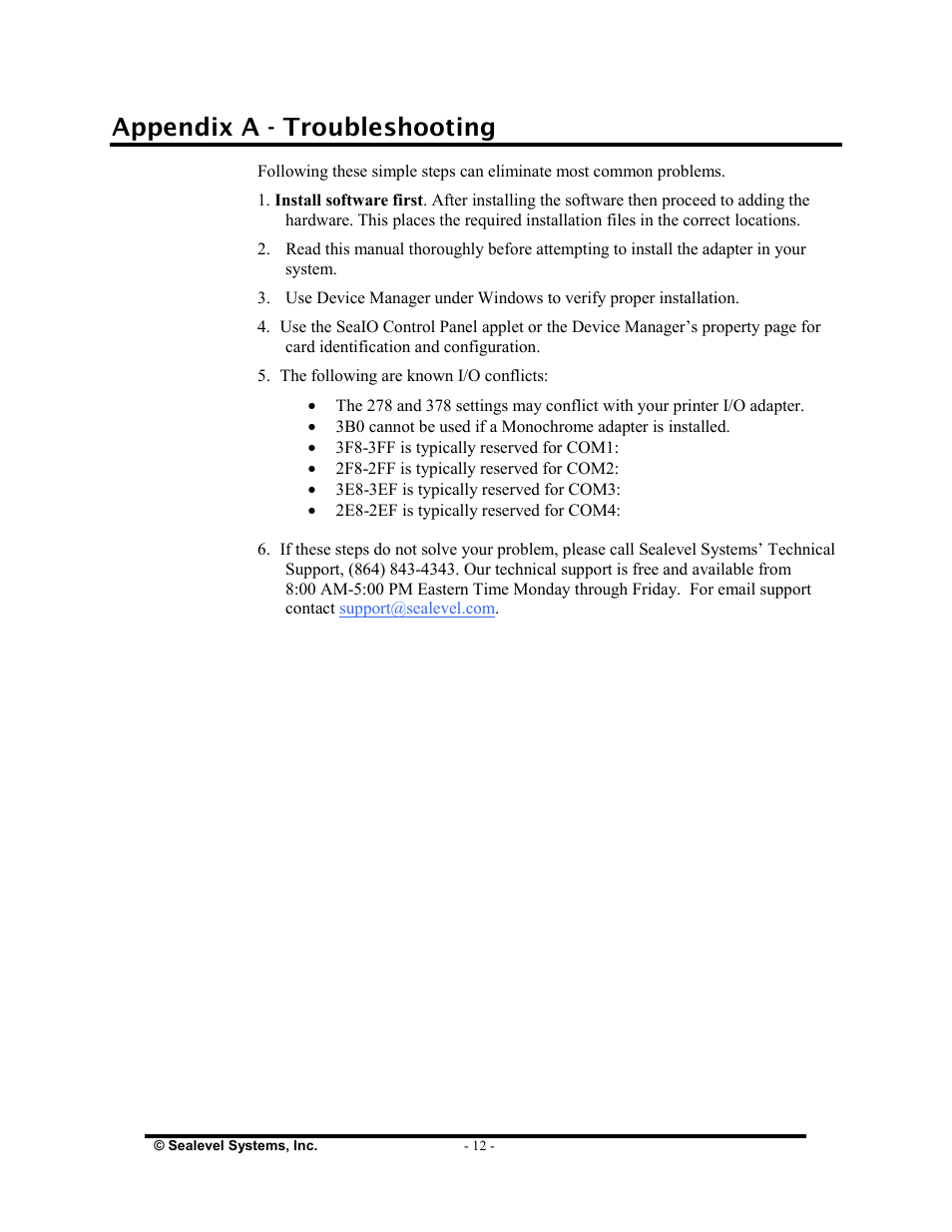 Appendix a - troubleshooting, Appendix b - how to get assistance | Impulse 3095 User Manual | Page 14 / 18