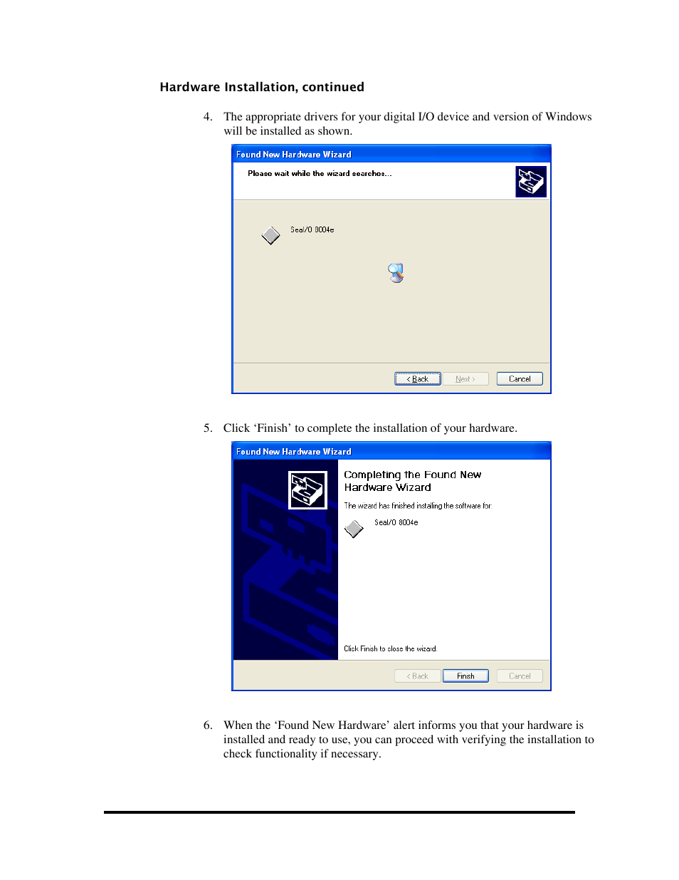 Hardware installation, continued | Impulse 8004e User Manual | Page 12 / 28