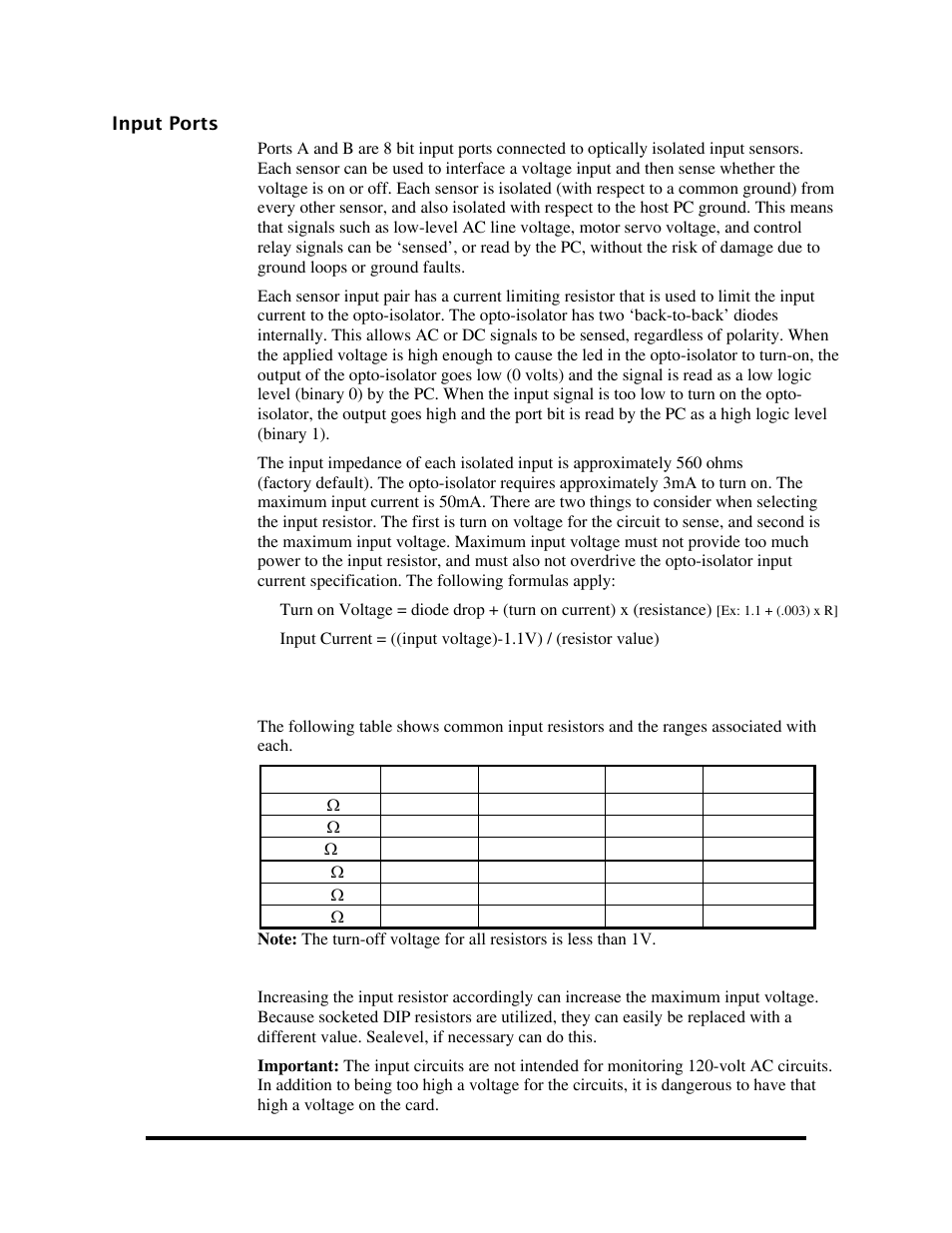 Input ports, Nput, Orts | Impulse 8004e User Manual | Page 15 / 28