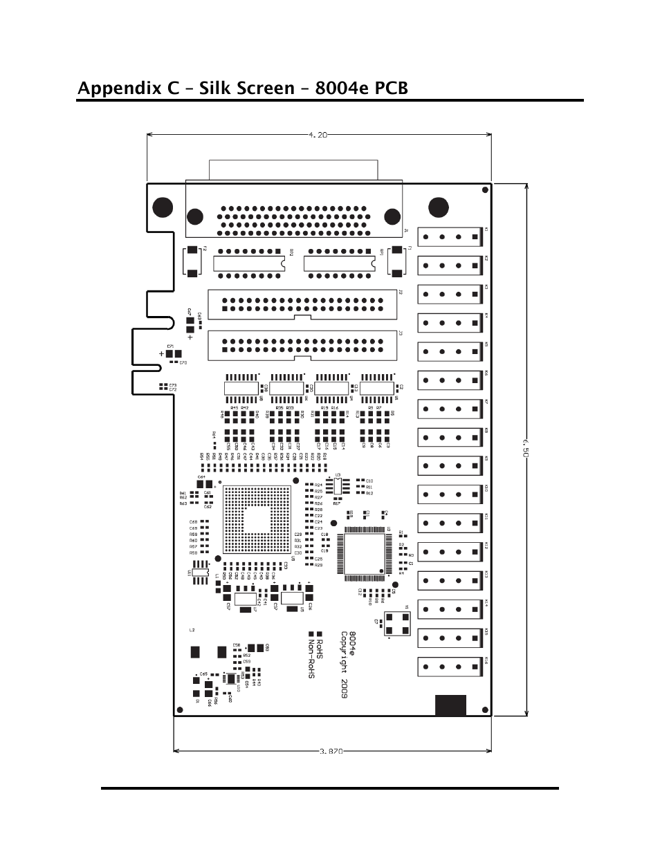 Appendix c – silk screen – 8004e pcb | Impulse 8004e User Manual | Page 26 / 28
